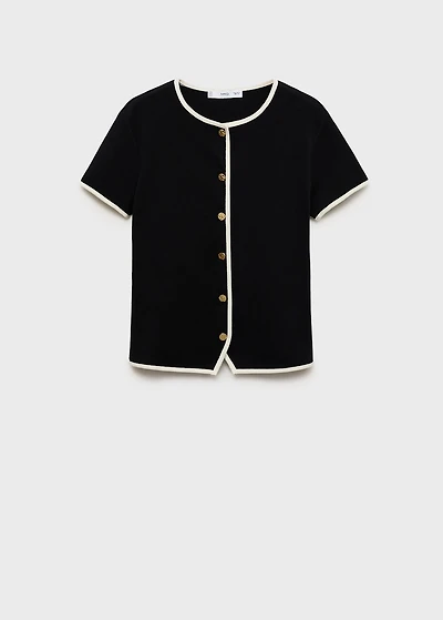 Cotton t-shirt with contrasting trim