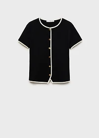 Cotton t-shirt with contrasting trim
