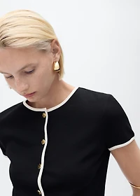 Cotton t-shirt with contrasting trim