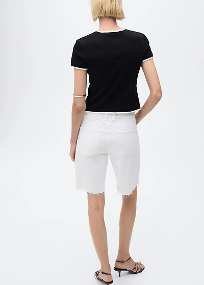 Cotton t-shirt with contrasting trim