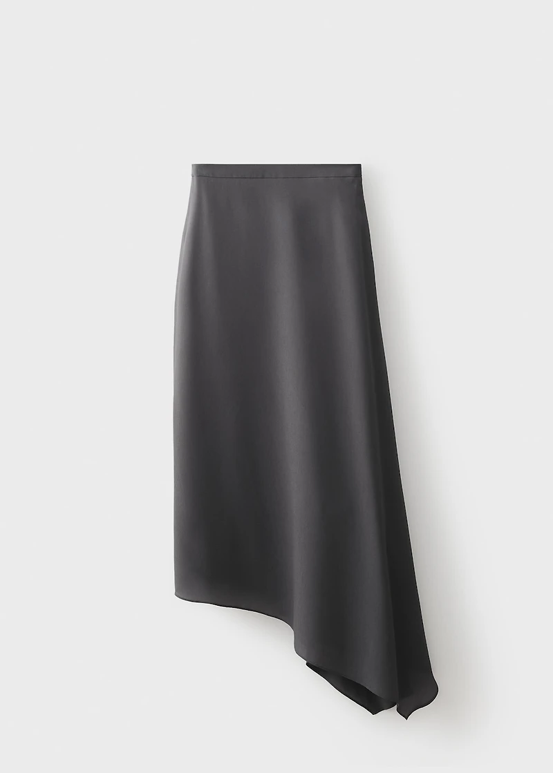 Asymmetrical maxi-skirt
