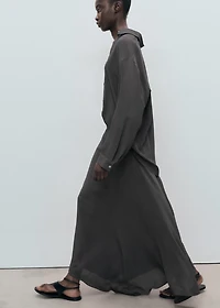 Asymmetrical maxi-skirt