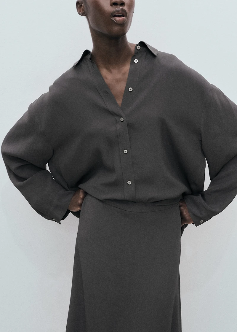 Asymmetrical maxi-skirt