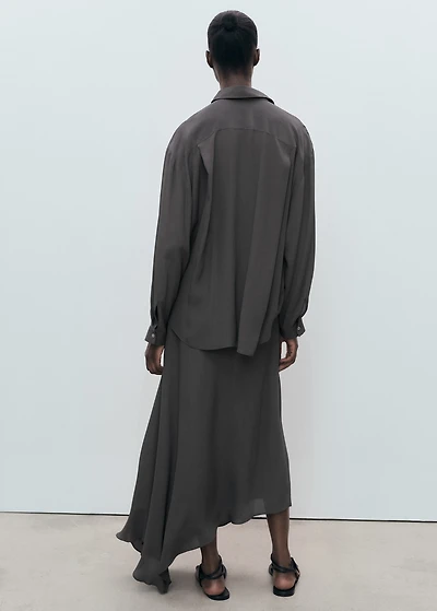 Asymmetrical maxi-skirt