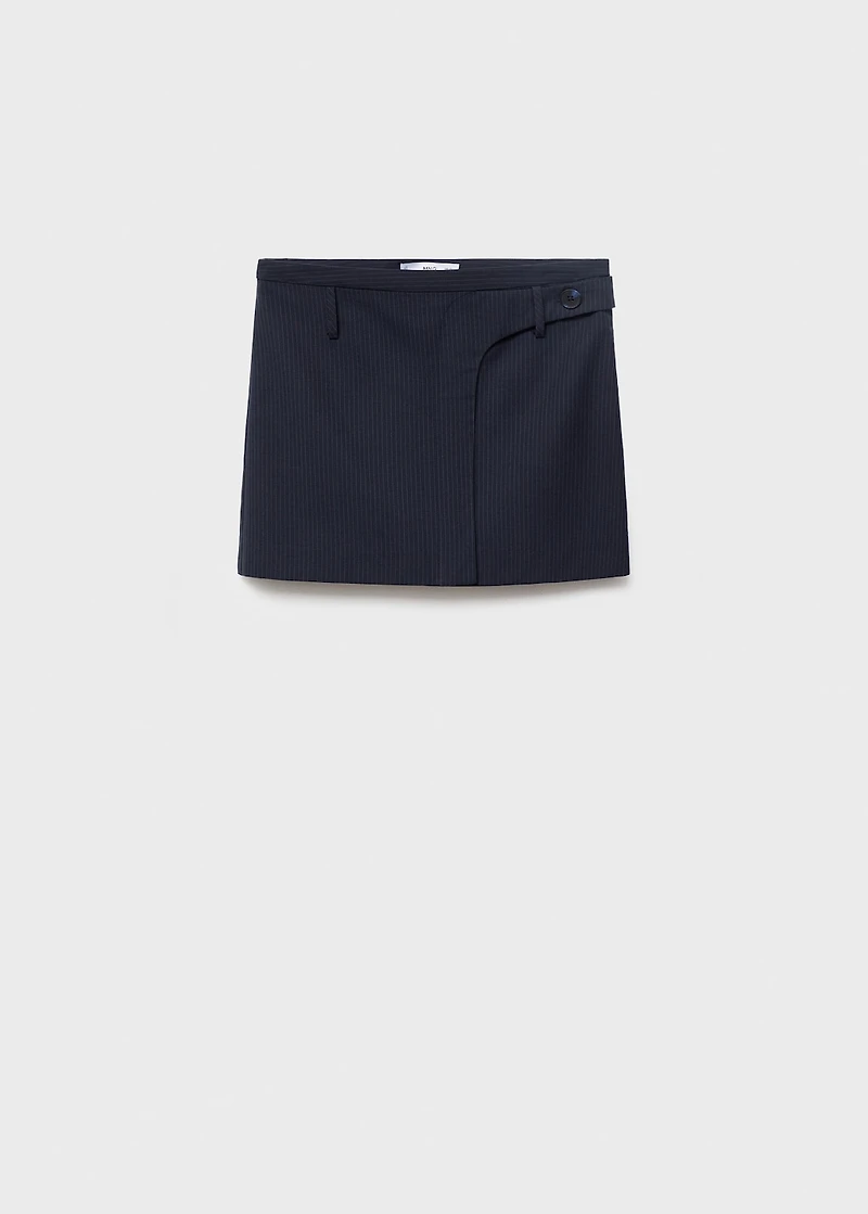 Pinstriped short skirt