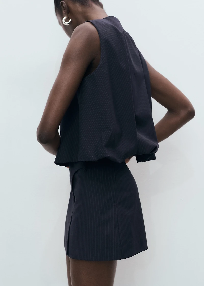 Pinstriped short skirt