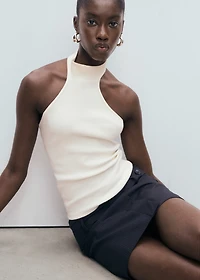 Pinstriped short skirt