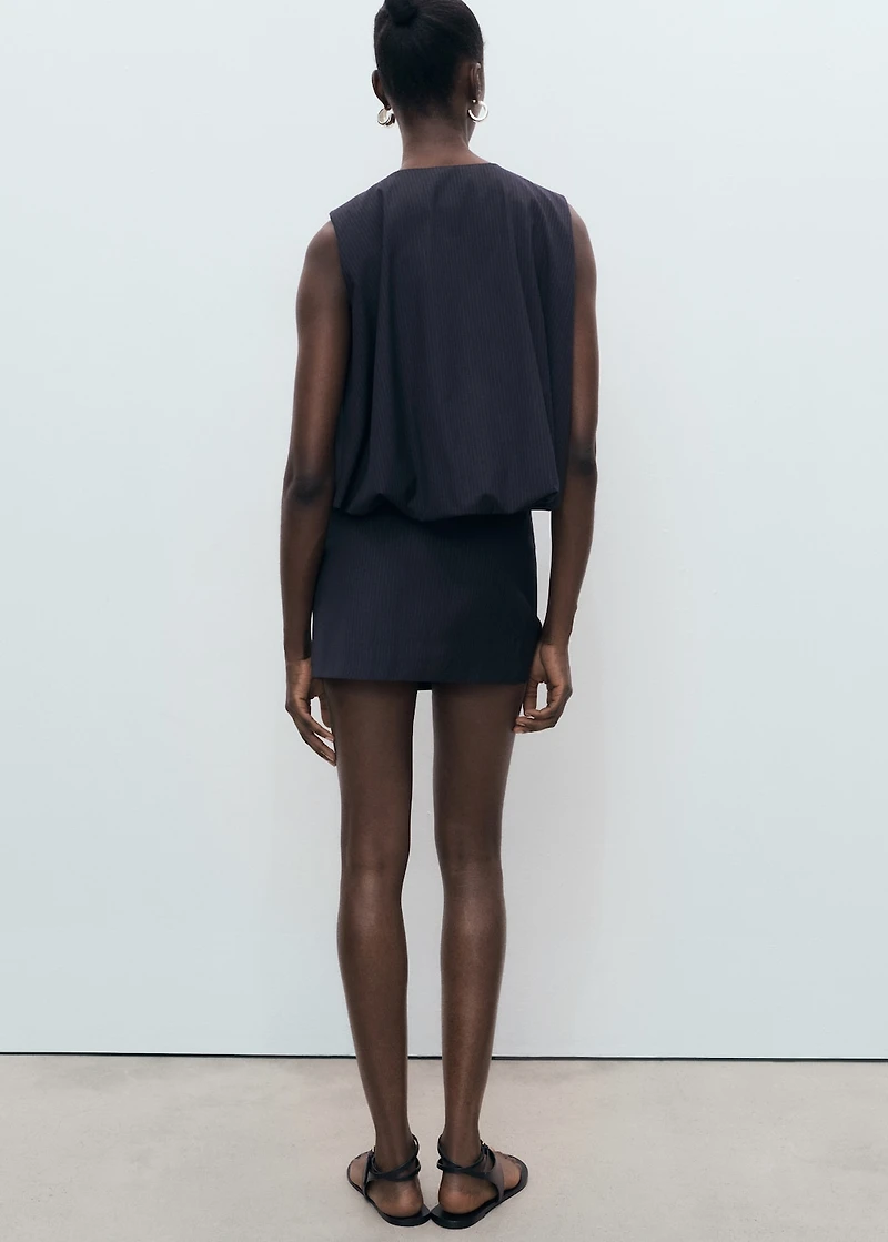 Pinstriped short skirt