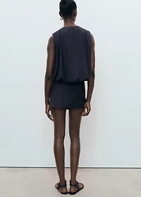 Pinstriped short skirt