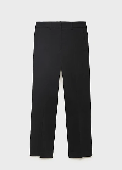 Straight-cut crop pants