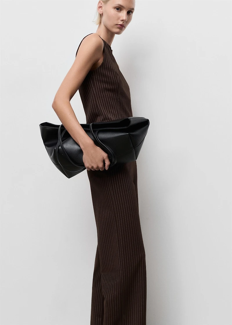 Straight-fit pants with elastic waist