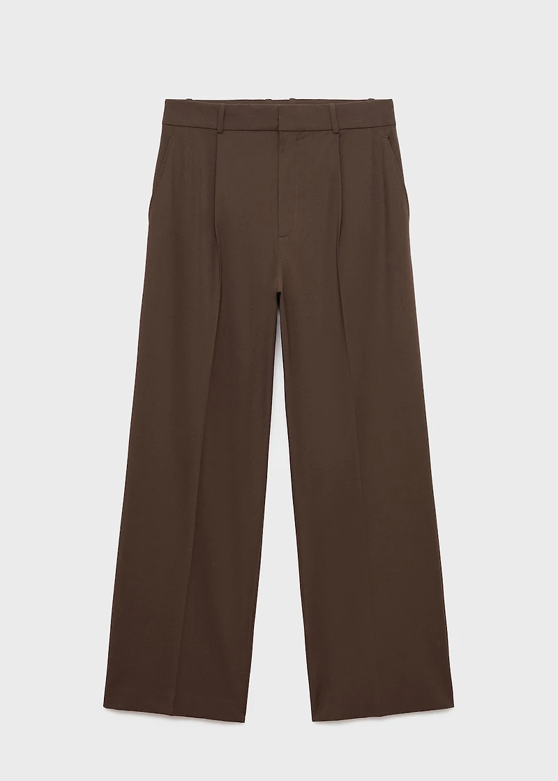 Low-rise wide-leg pants