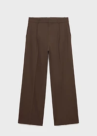 Low-rise wide-leg pants
