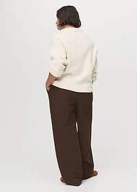Low-rise wide-leg pants