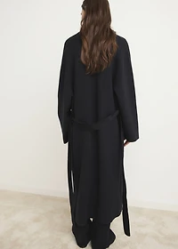 Long milano cardigan with stitching detail