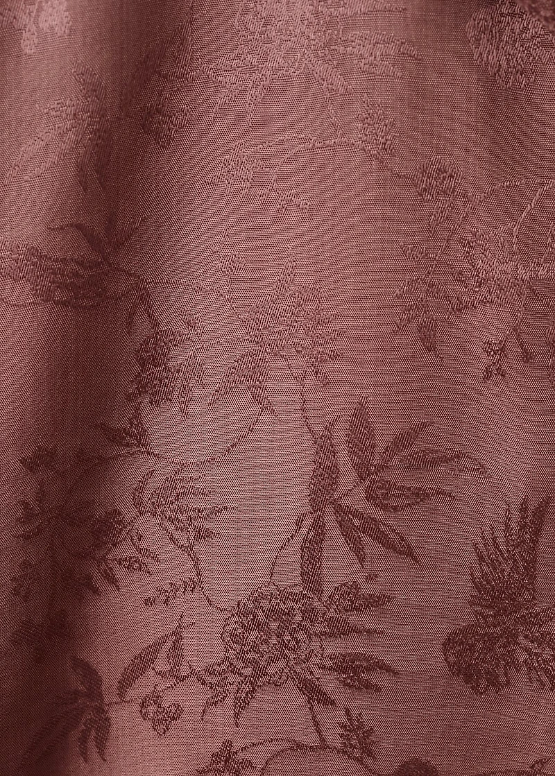 Jacquard satin pajama shirt