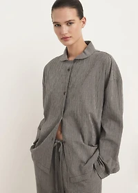 Two-piece cotton pajamas gingham check