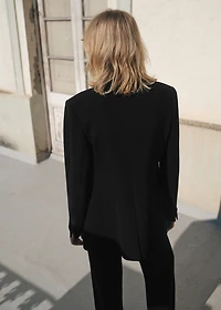 Double-breasted suit blazer