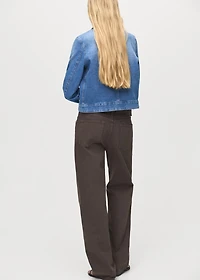 Corduroy collar denim jacket