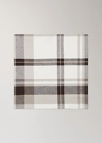 Cotton linen check-print napkin