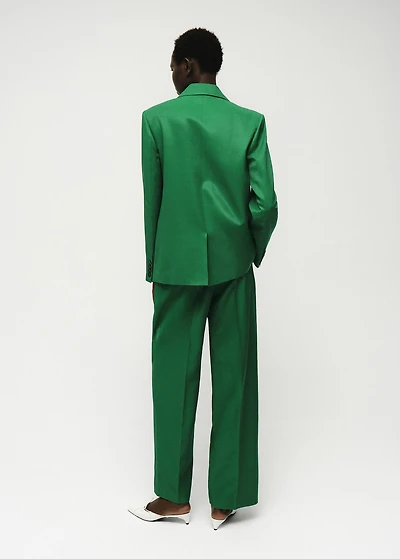 Linen-blend suit blazer