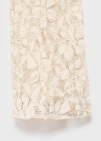 Lace blouse with ruffles