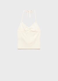 Top with perforated neckline