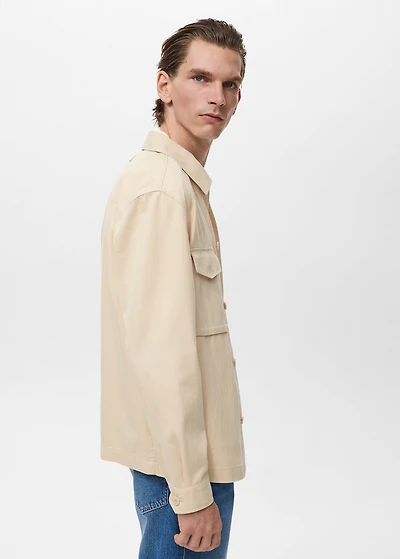 Lyocell cotton jacket with pockets