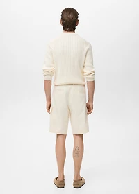 Cotton lyocell cargo bermuda shorts