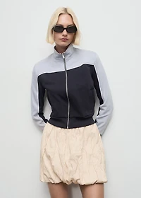 Wrinkled-effect balloon skirt