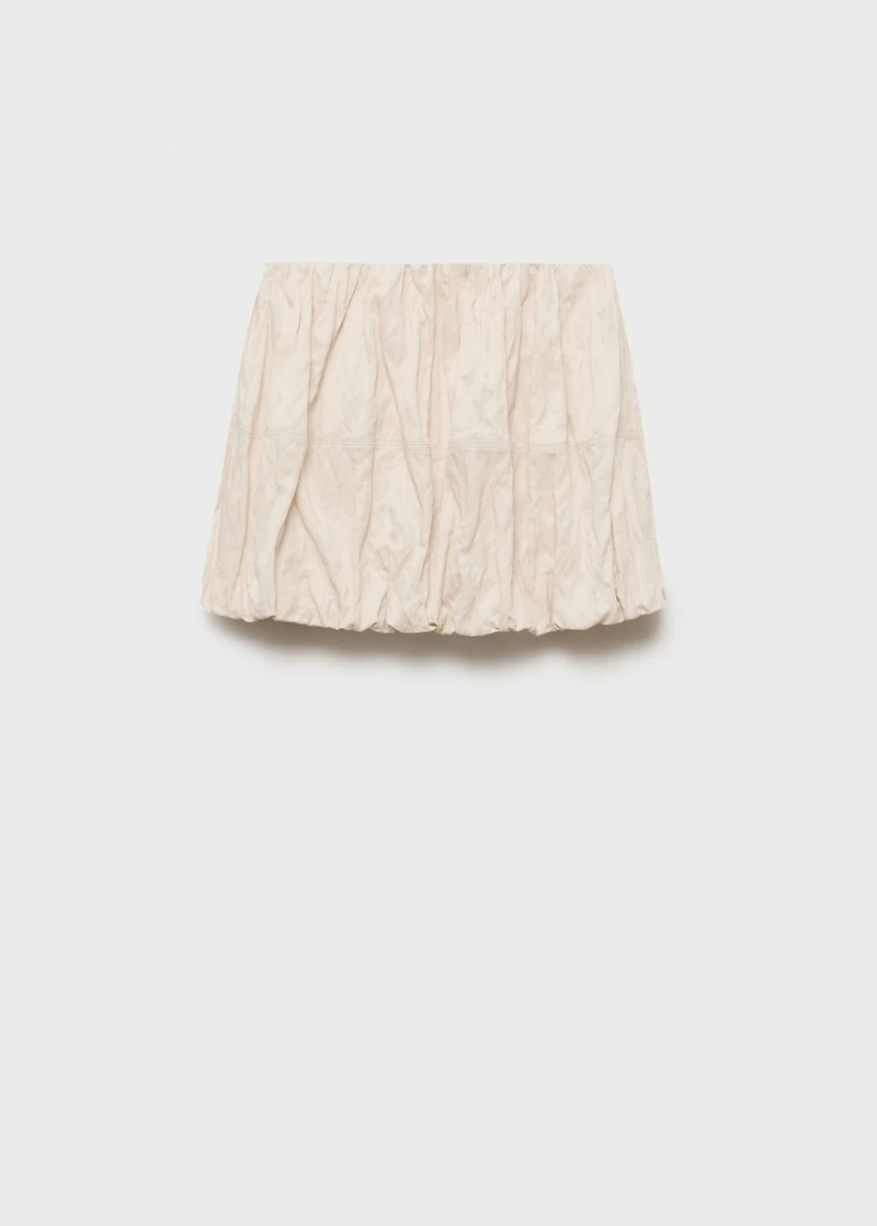 Wrinkled-effect balloon skirt