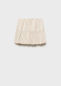 Wrinkled-effect balloon skirt