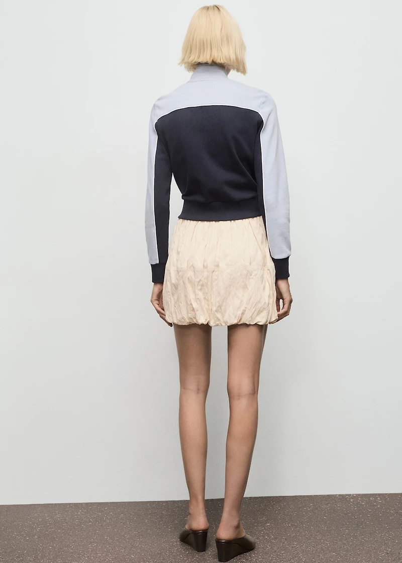 Wrinkled-effect balloon skirt