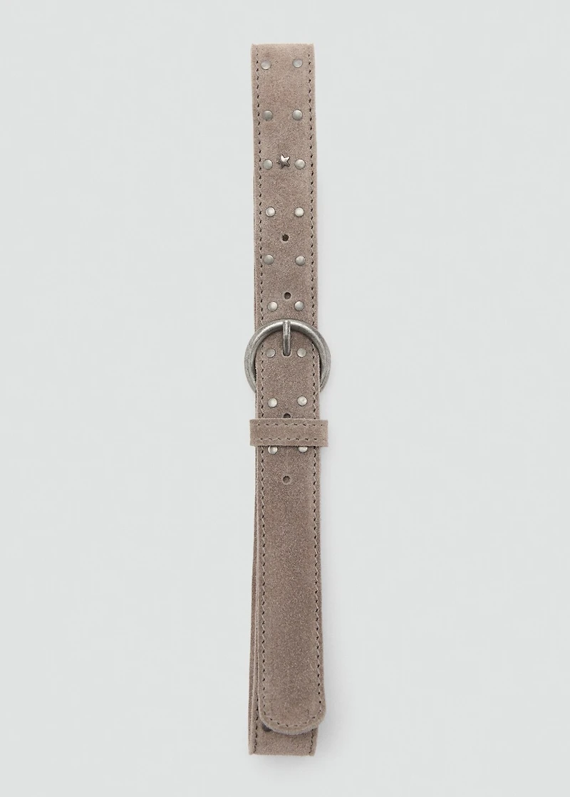 Studded leather belt