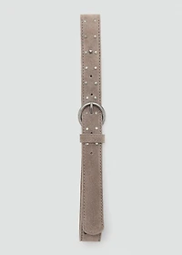 Studded leather belt