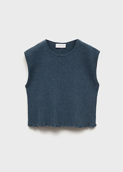 Ribbed knitwear vest