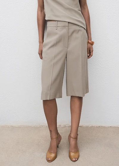 Mid-rise bermuda shorts