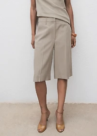 Mid-rise bermuda shorts