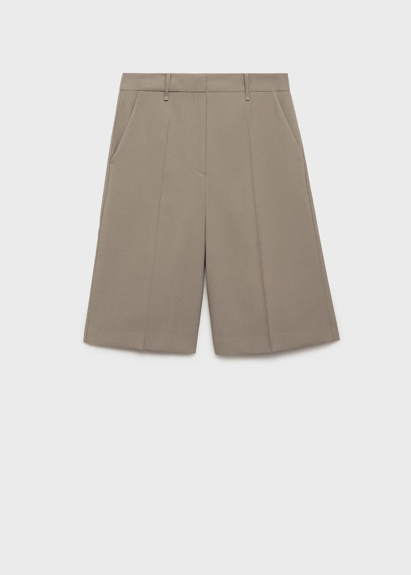 Mid-rise bermuda shorts