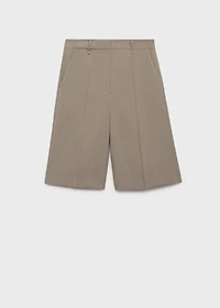 Mid-rise bermuda shorts