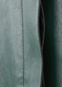 Faux-leather jacket with pockets