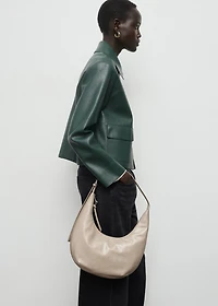 Faux-leather jacket with pockets