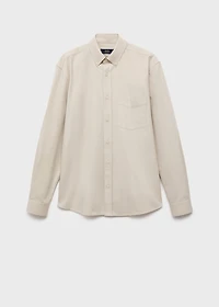 100% cotton regular fit pocket shirt