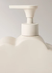 Cloud-shaped stoneware soap dispenser