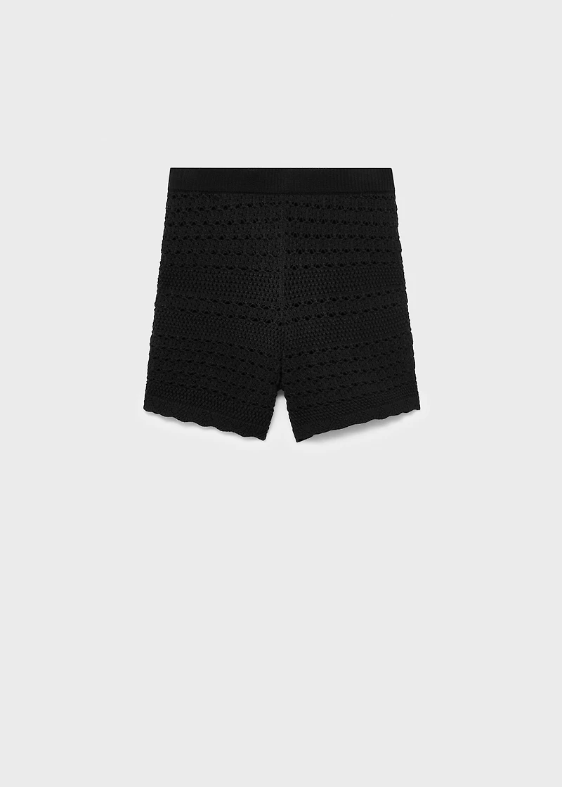 Chunky-knit shorts