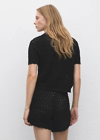 Chunky-knit shorts