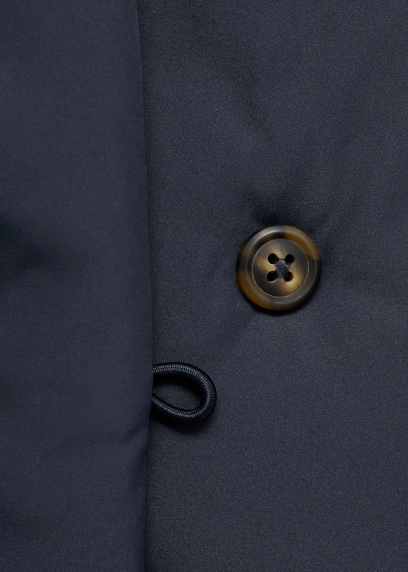 Anorak with shearling-effect hood