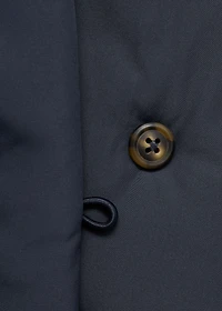 Anorak with shearling-effect hood