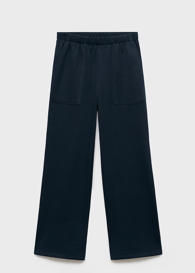 Cotton joggers with seams