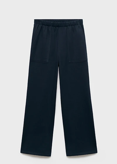 Cotton joggers with seams